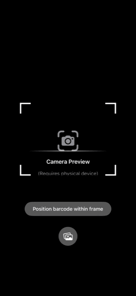 Codigo barcode scanner capturing a loyalty card QR code